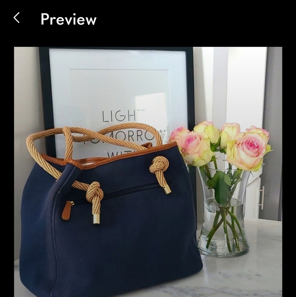 Michael Kors Navy Tote - Picture 5 of 6